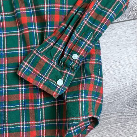 Janie and Jack BRUSHED TWILL PLAID SHIRT - Picture 4 of 5